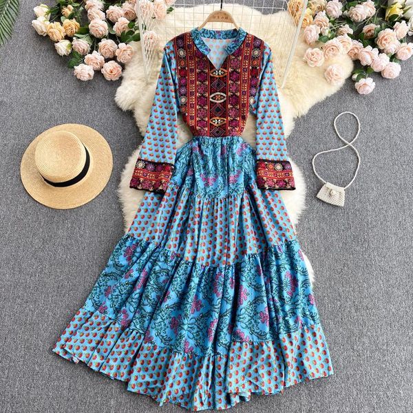 casual dresses vintage ethnic style print embroidery long maxi dress autumn women's v-neck full sleeve elegant bohemian holiday, Black;gray
casual dresses vintage ethnic style print embroidery long maxi dress autumn women's v-neck full sleeve elegant bohemian holiday, Black;gray