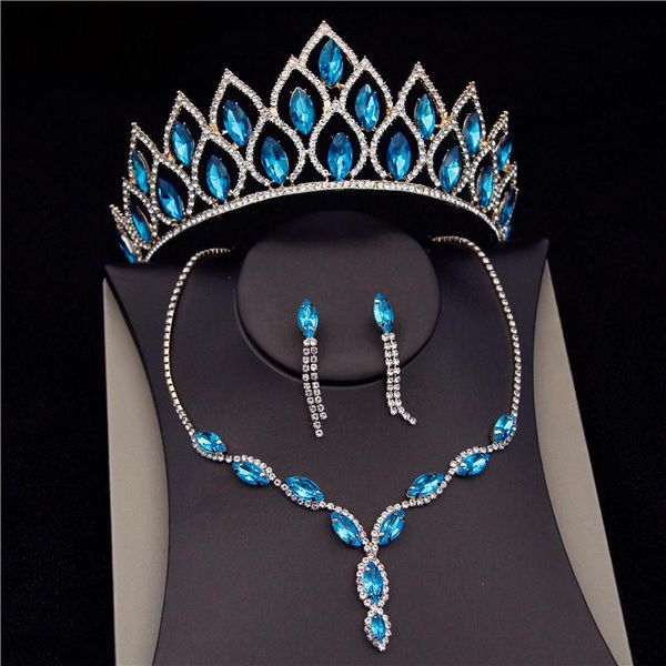 earrings & necklace blue crystal bridal jewelry sets for women fashion tiaras wedding dress crown necklaces earring set bride jewelrry acces, Silver
earrings & necklace blue crystal bridal jewelry sets for women fashion tiaras wedding dress crown necklaces earring set bride jewelrry acces, Silver