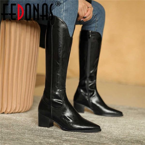 women's autumn boots side zipper thick heels knee high bots for girls genuine leather working party tight 210528, Black
women's autumn boots side zipper thick heels knee high bots for girls genuine leather working party tight 210528, Black