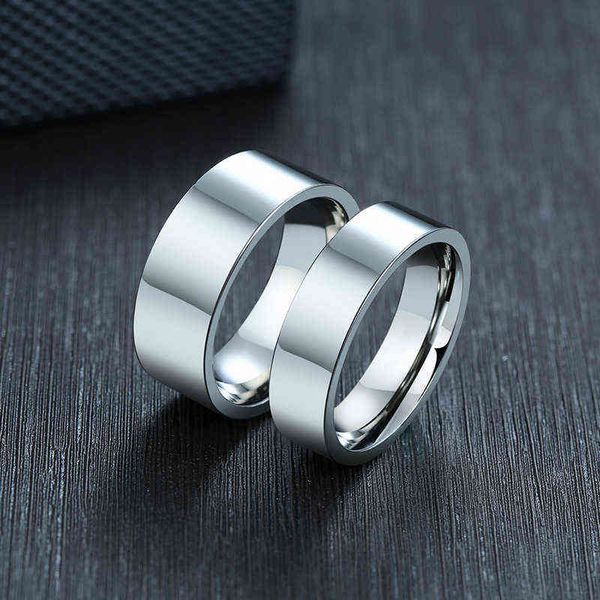 6mm 8mm wide stainless steel rings high polished new fashion classic and generous for men's women's ring jewelry gift, Silver
6mm 8mm wide stainless steel rings high polished new fashion classic and generous for men's women's ring jewelry gift, Silver