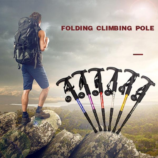 trekking poles aluminum alloy absorbent t handle cane outdoor hiking travel supplies
trekking poles aluminum alloy absorbent t handle cane outdoor hiking travel supplies