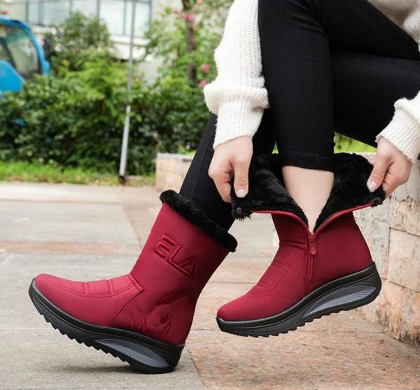 boots women waterproof snow female thick plush light winter warm ankle botas mujer wedge shoes, Black
boots women waterproof snow female thick plush light winter warm ankle botas mujer wedge shoes, Black