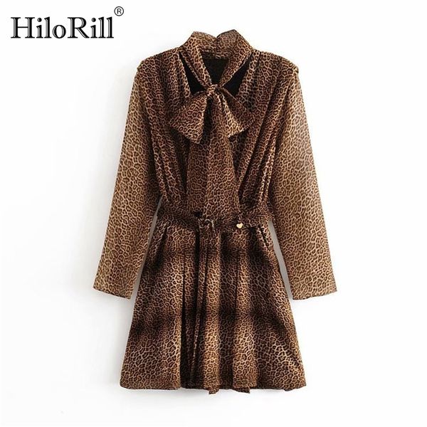 lady leopard mini dress bow tie collar long sleeve streetwear dresses bandage pleated high street sundresses robe femme 210508, Black;gray
lady leopard mini dress bow tie collar long sleeve streetwear dresses bandage pleated high street sundresses robe femme 210508, Black;gray