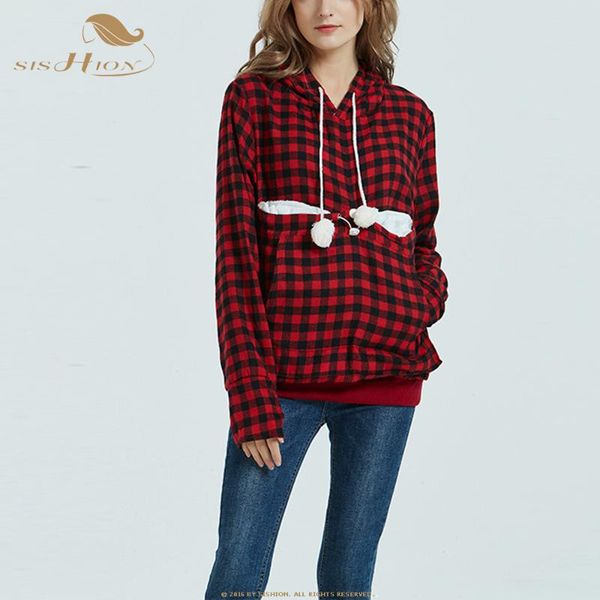 women's hoodies & sweatshirts sishion women plaid spring plus size 4xl long sleeve pocket pullover casual warm hooded sweatshirt qy0809, Black
women's hoodies & sweatshirts sishion women plaid spring plus size 4xl long sleeve pocket pullover casual warm hooded sweatshirt qy0809, Black