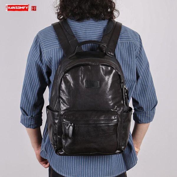 backpack retro genuine leather men's 15.6 inch lapbag men large capacity travel backpacks cowhide male school bags
backpack retro genuine leather men's 15.6 inch lapbag men large capacity travel backpacks cowhide male school bags