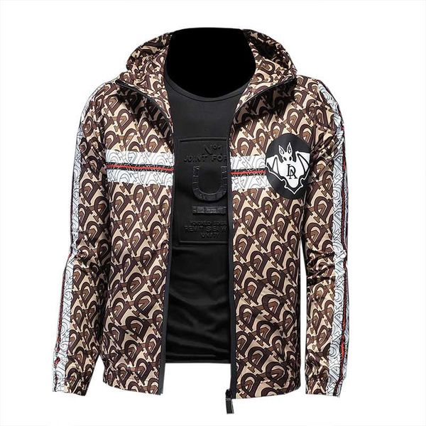arrival male jacket fashion men spring autumn slim hooded zipper letter print casual men's jackets, Black;brown
arrival male jacket fashion men spring autumn slim hooded zipper letter print casual men's jackets, Black;brown