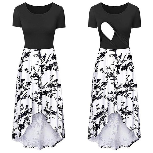 women pregnant dresses maternity nursing solid breastfeeding summer dress mother daily boat neck asymmetrical clothes, White
women pregnant dresses maternity nursing solid breastfeeding summer dress mother daily boat neck asymmetrical clothes, White