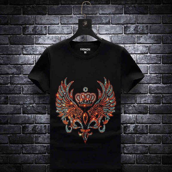 fashion t shirt summer short sleeve men's drill thin brand crown modal casual large base shirt, White;black
fashion t shirt summer short sleeve men's drill thin brand crown modal casual large base shirt, White;black