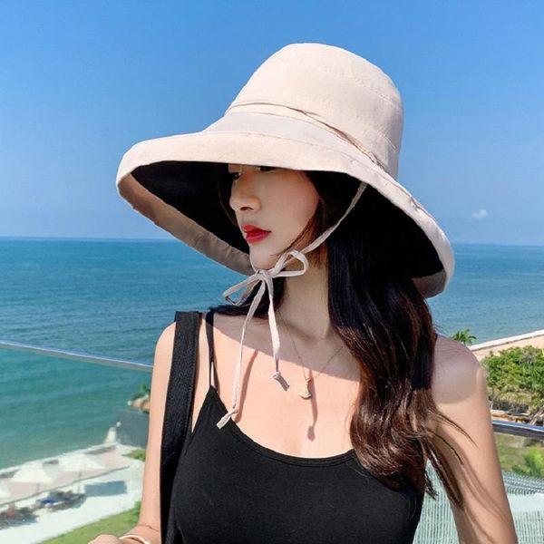 wide brim hats female summer sun hat japanese wild fisherman korean version of foldable cotton basin, Blue;gray
wide brim hats female summer sun hat japanese wild fisherman korean version of foldable cotton basin, Blue;gray