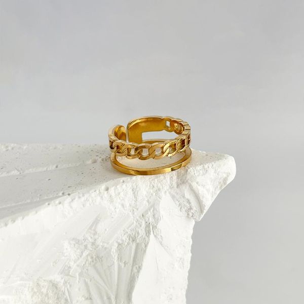 cluster rings peri'sbox punk 2 layers hollow oval chain ring for women gold color trendy adjustable opening hip hop simple geometric, Golden;silver
cluster rings peri'sbox punk 2 layers hollow oval chain ring for women gold color trendy adjustable opening hip hop simple geometric, Golden;silver