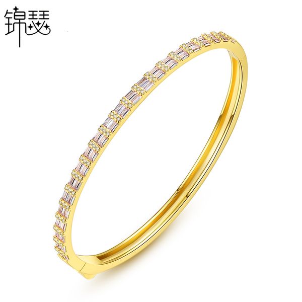 bangles bracelet jinse wangchuanqiushui copper inlaid with aaa zircon girlfriends gift ring, Black
bangles bracelet jinse wangchuanqiushui copper inlaid with aaa zircon girlfriends gift ring, Black