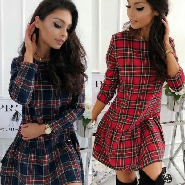 sale vintage girls plaid dress a-line female long sleeve spring casual dresses woman o neck mini 2021 women clothes d30, Black;gray
sale vintage girls plaid dress a-line female long sleeve spring casual dresses woman o neck mini 2021 women clothes d30, Black;gray