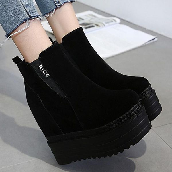 boots charm2021 inner heightening slope heel plush short 13cm autumn and winter thick sole waterproof platform women's muffi, Black
boots charm2021 inner heightening slope heel plush short 13cm autumn and winter thick sole waterproof platform women's muffi, Black