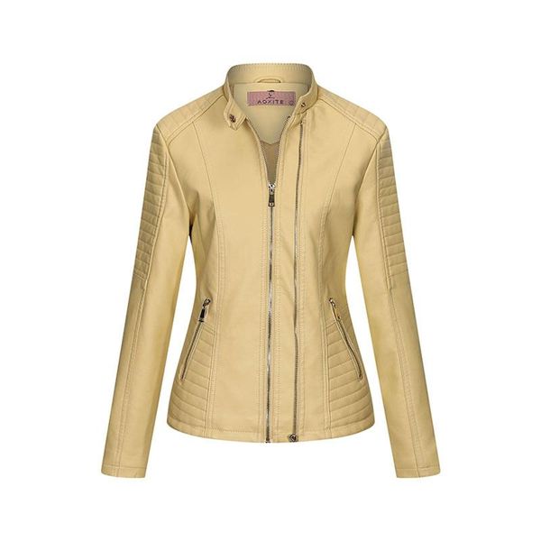 women's jackets 2021 leather jacket women zippers autumn pu mandarin collar solid motor biker coat female oversized g3, Black;brown
women's jackets 2021 leather jacket women zippers autumn pu mandarin collar solid motor biker coat female oversized g3, Black;brown