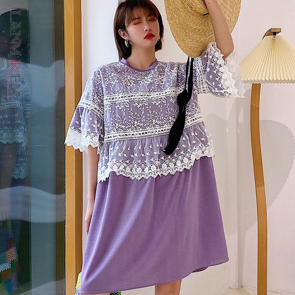 women purple big size lace dress round neck short sleeve loose fit female fashion tide summer arrivals 2e1674 210507, Black;gray
women purple big size lace dress round neck short sleeve loose fit female fashion tide summer arrivals 2e1674 210507, Black;gray