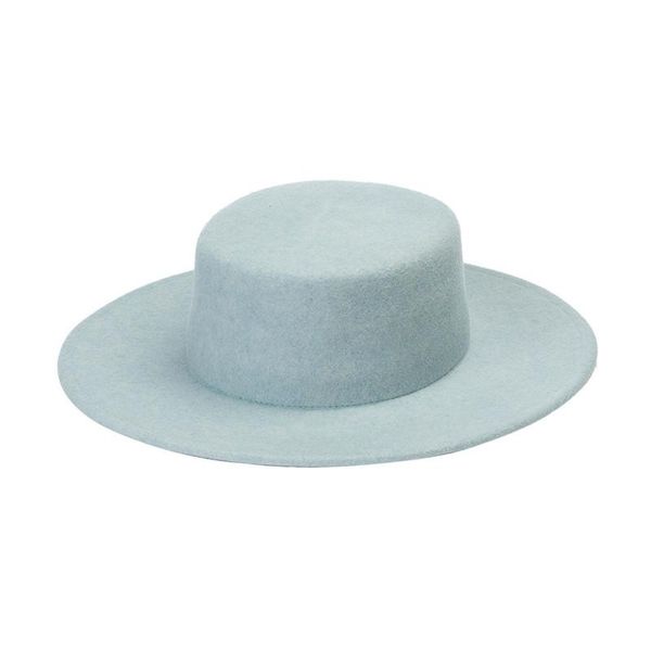 wide brim hats niche design women's hat 2021 autumn winter fashion simple mixed color wool flat fedora outdoor, Blue;gray
wide brim hats niche design women's hat 2021 autumn winter fashion simple mixed color wool flat fedora outdoor, Blue;gray