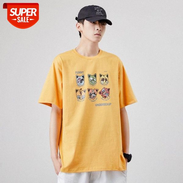 mansclot printed round neck loose short sleeve t-shirt men's half #mb2d, White;black
mansclot printed round neck loose short sleeve t-shirt men's half #mb2d, White;black