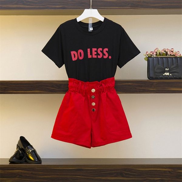 summer fashion women's casual short sleeves letter cotton t-shirt + high waist shorts two pieces sets female suits outfit 210519, White
summer fashion women's casual short sleeves letter cotton t-shirt + high waist shorts two pieces sets female suits outfit 210519, White