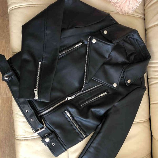 Women's Jackets Women Spring Autumn Black Faux Leather Zipper Basic Coat Turn-down Collar Motor Biker Jacket With Belt PEUR, Black;brown
Women's Jackets Women Spring Autumn Black Faux Leather Zipper Basic Coat Turn-down Collar Motor Biker Jacket With Belt PEUR, Black;brown