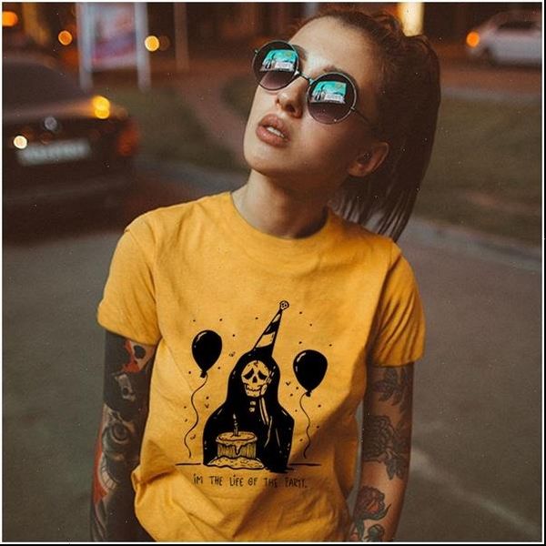 im the womens t shirt live of party hipster ghost gothic women 100% cotton aesthetic camisetas tshirt drop, White
im the womens t shirt live of party hipster ghost gothic women 100% cotton aesthetic camisetas tshirt drop, White