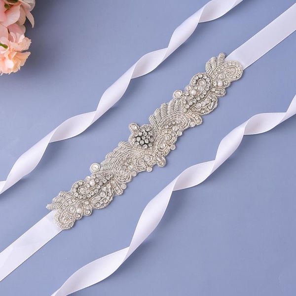 wedding sashes amorarsi s375-s luxury silver belts rhinestone bridal dress accessories for women prom evening dresses, White
wedding sashes amorarsi s375-s luxury silver belts rhinestone bridal dress accessories for women prom evening dresses, White