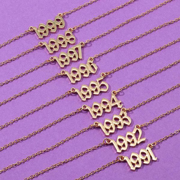 pendant necklaces special date old english number 1991-1999 birthday gift charm birth year chokers women men anniversary jewelry bff, Silver
pendant necklaces special date old english number 1991-1999 birthday gift charm birth year chokers women men anniversary jewelry bff, Silver
