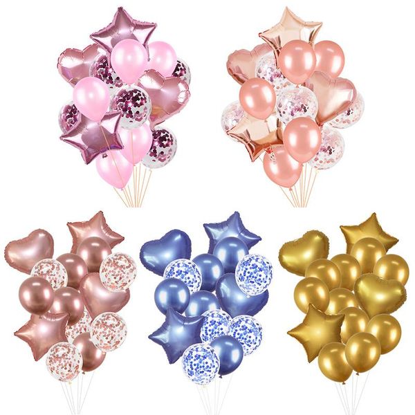 party decoration 14pcs/set rose gold confetti latex balloons set star heart foil baloon birthday decorations kids wedding ballon supplies
party decoration 14pcs/set rose gold confetti latex balloons set star heart foil baloon birthday decorations kids wedding ballon supplies
