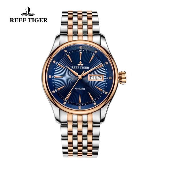 wristwatches 2021 reef tiger/rt classic prophet luxury dress watch blue dial two tone case mens automatic rga8232, Slivery;brown
wristwatches 2021 reef tiger/rt classic prophet luxury dress watch blue dial two tone case mens automatic rga8232, Slivery;brown
