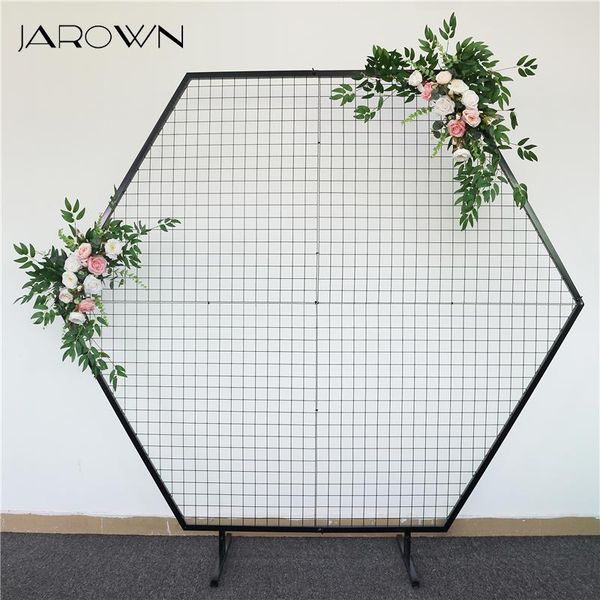 party decoration jarown wedding grid arch stand hexagonal iron background frame birthday stage outdoor lawn flower decor
party decoration jarown wedding grid arch stand hexagonal iron background frame birthday stage outdoor lawn flower decor