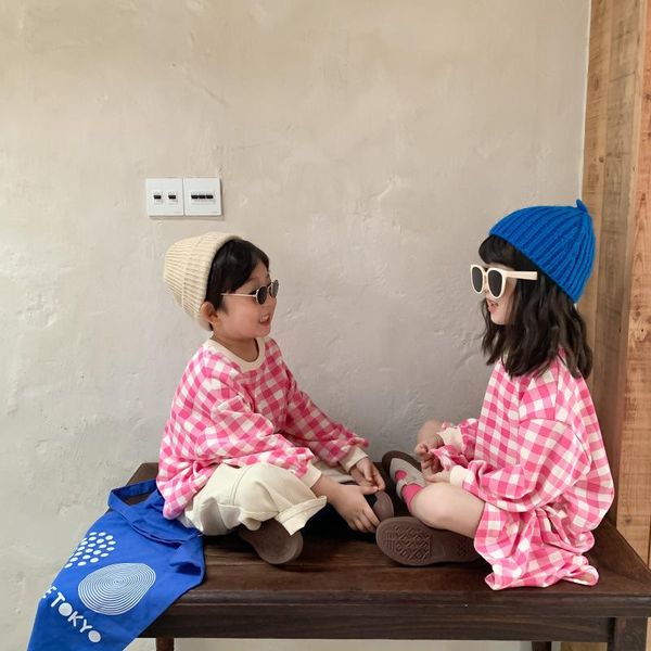 girl's dresses 2021 brother sister matching clothes korean child girl long sleeve hoodie dress fashion toddler boys plaid hood tee kids, Red;yellow
girl's dresses 2021 brother sister matching clothes korean child girl long sleeve hoodie dress fashion toddler boys plaid hood tee kids, Red;yellow