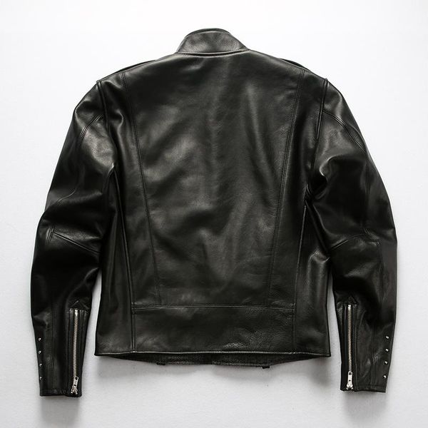 men's leather & faux genuine 2021 vintage rivet double breasted black jacket male thick soft cowhide coats large size 4xl
men's leather & faux genuine 2021 vintage rivet double breasted black jacket male thick soft cowhide coats large size 4xl