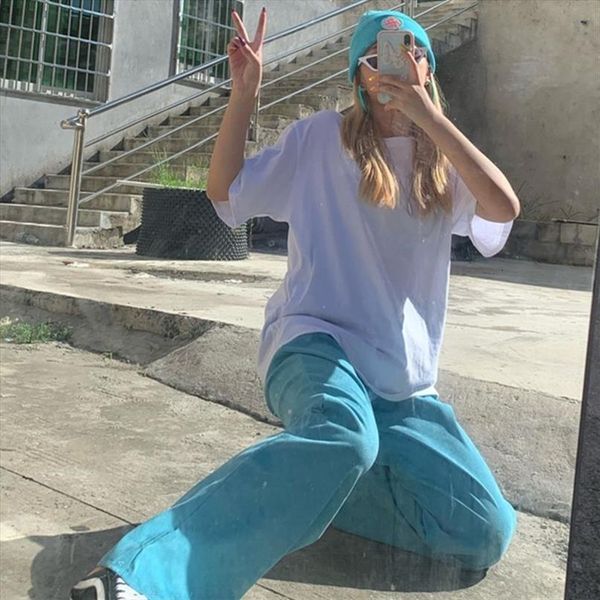 summer korean version of women capris blue corduroy trousers loose high waist straight wide leg slacks womens sweatpants, Black;white
summer korean version of women capris blue corduroy trousers loose high waist straight wide leg slacks womens sweatpants, Black;white