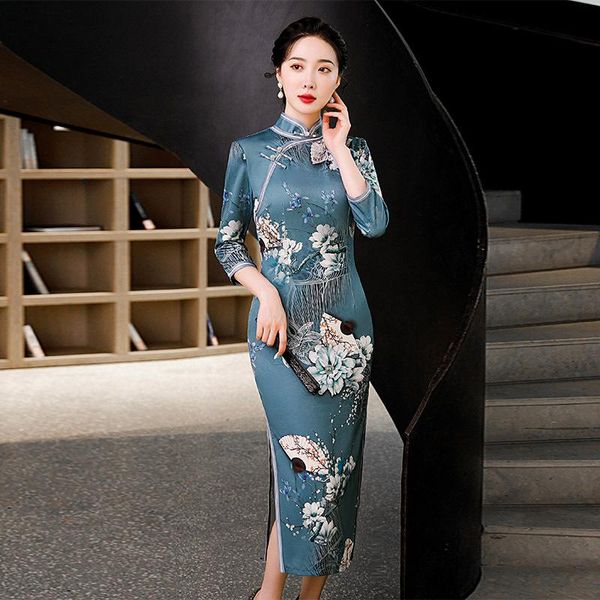 ethnic clothing traditional mandarin collar cheongsams velour slim split elegant qipao flower printed half sleeve chinese dress women g, Red
ethnic clothing traditional mandarin collar cheongsams velour slim split elegant qipao flower printed half sleeve chinese dress women g, Red