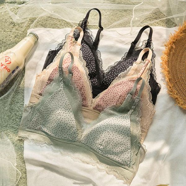 bras sets wasteheart autumn women fashion lace bra dots set deep v cotton panties wireless french underwear lingerie, Red;black
bras sets wasteheart autumn women fashion lace bra dots set deep v cotton panties wireless french underwear lingerie, Red;black