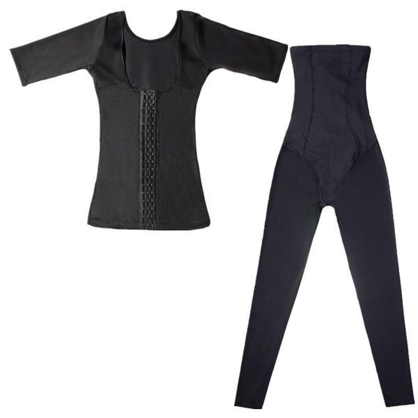gym clothing body sculpting split suit strengthen abdomen hip lift thin waist arms postpartum repair two-piece set, White;black
gym clothing body sculpting split suit strengthen abdomen hip lift thin waist arms postpartum repair two-piece set, White;black