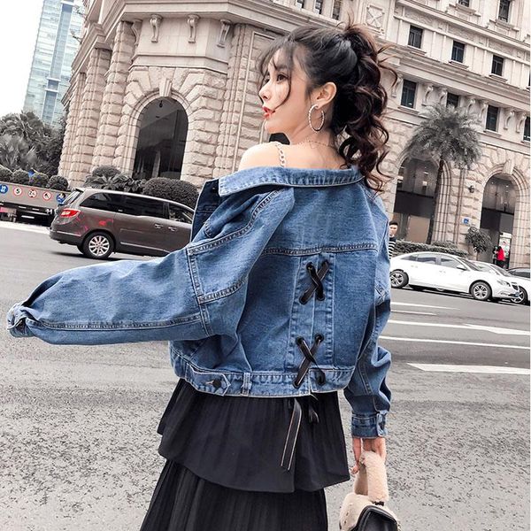 women's jackets women denim jacket female fashion long sleeve back bandage high street short coats ladies casual loose outwear, Black;brown
women's jackets women denim jacket female fashion long sleeve back bandage high street short coats ladies casual loose outwear, Black;brown