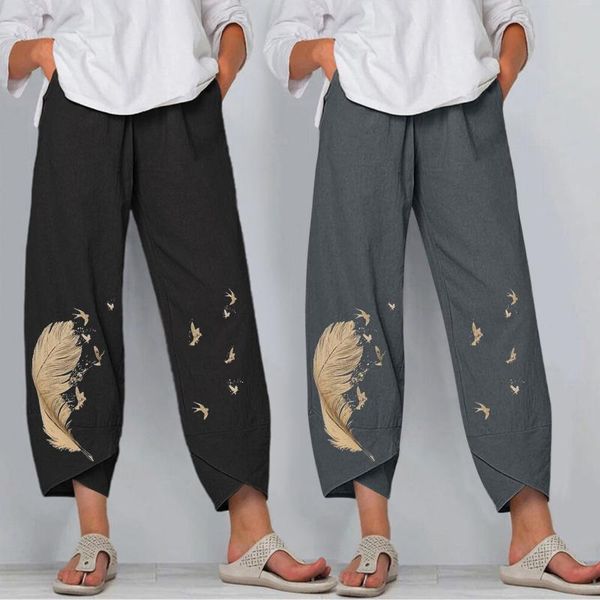 yoga outfit women vintage harem pants feather print elastic waist plus size loose trousers cotton linen wide leg pant summer
yoga outfit women vintage harem pants feather print elastic waist plus size loose trousers cotton linen wide leg pant summer