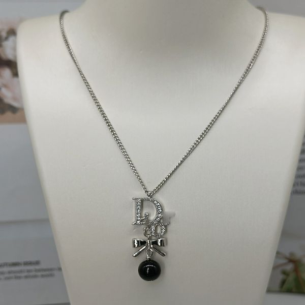 design jewelry bow black pearl exquisite temperament medieval necklace fashion women's, Silver
design jewelry bow black pearl exquisite temperament medieval necklace fashion women's, Silver