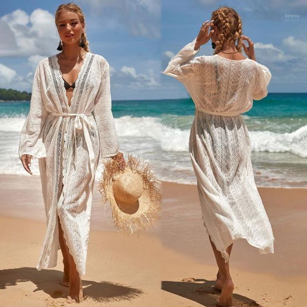 women's swimwear lace and cardigan beach dress skirt sunscreen clothing bikini blouse swimsuit jacket women, White;black
women's swimwear lace and cardigan beach dress skirt sunscreen clothing bikini blouse swimsuit jacket women, White;black