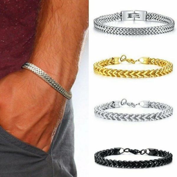 link, chain 1pc men's bracelet stainless steel male snake on hand bangle rock jewelry gifts, Black
link, chain 1pc men's bracelet stainless steel male snake on hand bangle rock jewelry gifts, Black
