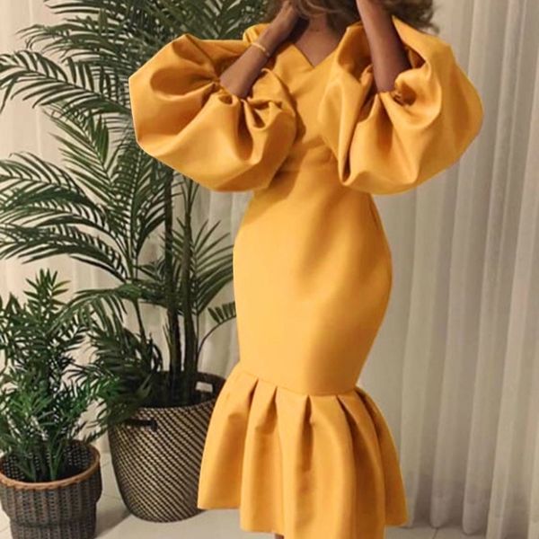 women party dress v neck long puff sleeves bodycon event occasion african female fashion autumn spring robes vestidos new 210319, Black;gray
women party dress v neck long puff sleeves bodycon event occasion african female fashion autumn spring robes vestidos new 210319, Black;gray