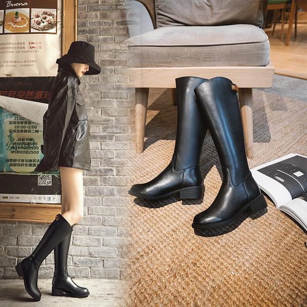 boots ladies round-toe pu leather mid-calf back zipper fashion plus velvet warm square heel size women's, Black
boots ladies round-toe pu leather mid-calf back zipper fashion plus velvet warm square heel size women's, Black