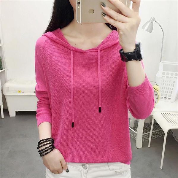 solid hollow out knitted womens sweater hooded pullovers for women slim 4 3 sleeve harajuku knitwear large size spring, White;black
solid hollow out knitted womens sweater hooded pullovers for women slim 4 3 sleeve harajuku knitwear large size spring, White;black