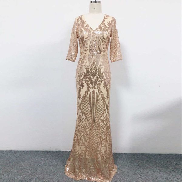 luxury party evening dress 20 rose gold sequin mid sleeve banquet v-neck long party fishtail evening, Black
luxury party evening dress 20 rose gold sequin mid sleeve banquet v-neck long party fishtail evening, Black