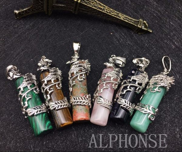 pendant necklaces europe and the united states phoenix design sweater necklace natural crystal cylindrical chain, Silver
pendant necklaces europe and the united states phoenix design sweater necklace natural crystal cylindrical chain, Silver