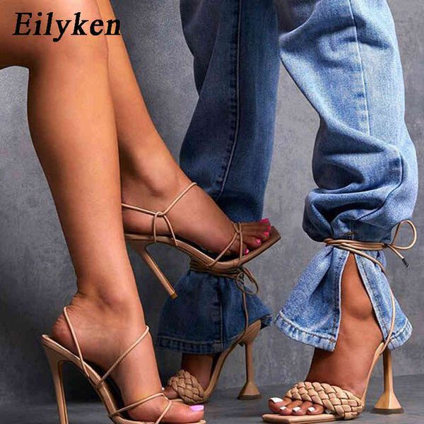 eilyken women sandals hollow cross-tied weave shoes fashion cozy leather peep toe ankle strap ladies strange heels pumps k78, Black
eilyken women sandals hollow cross-tied weave shoes fashion cozy leather peep toe ankle strap ladies strange heels pumps k78, Black