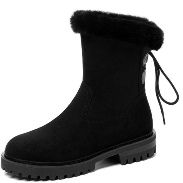 boots fanyuan 2021 women winter keep warm mid-calf snow ladies lace-up comfortable waterproof booties chaussures femme, Black
boots fanyuan 2021 women winter keep warm mid-calf snow ladies lace-up comfortable waterproof booties chaussures femme, Black