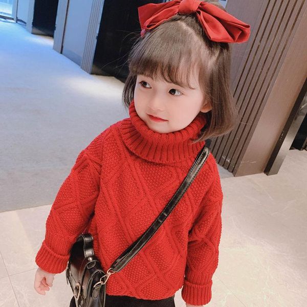 pullover autumn winter kids girls long sleeve thicken knitting children's clothing fashion solid turtleneck sweaters t40, Blue
pullover autumn winter kids girls long sleeve thicken knitting children's clothing fashion solid turtleneck sweaters t40, Blue