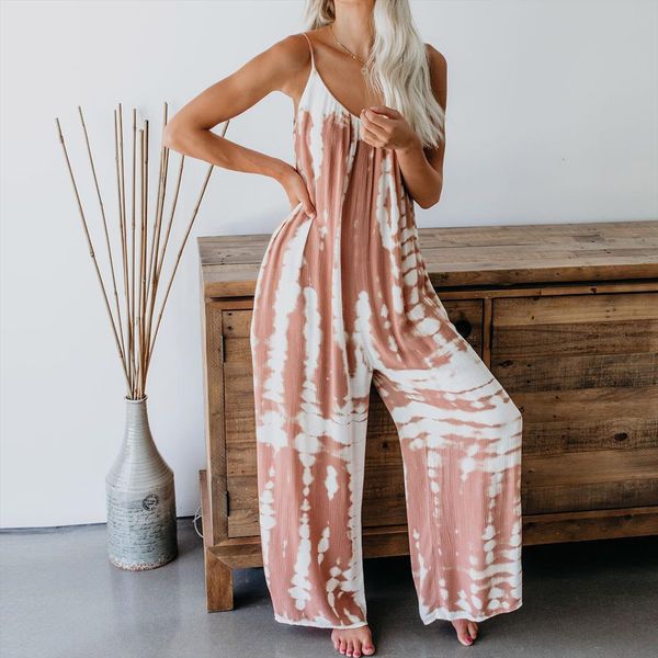 Casual Stylish Tie Dye Print Womens Capri Jumpsuit Dew Shoulder Strap Wide Leg Pants Pockets Romper Lady Beach Wear Home, Black;white
Casual Stylish Tie Dye Print Womens Capri Jumpsuit Dew Shoulder Strap Wide Leg Pants Pockets Romper Lady Beach Wear Home, Black;white