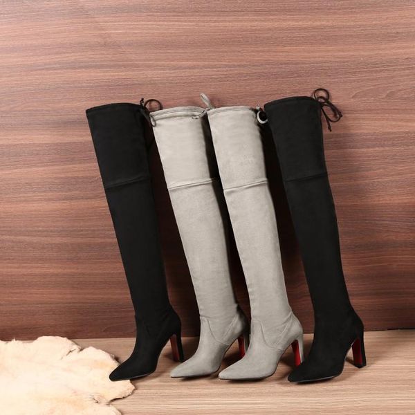 boots oversized -17 thigh high knee over the women ladies after binding with suede tip, Black
boots oversized -17 thigh high knee over the women ladies after binding with suede tip, Black